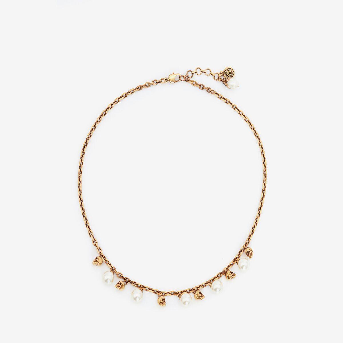 ALEXANDER MCQUEEN - Pearly Skull Necklace - Item 667544J160Z4040